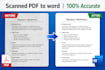 convert scanned PDF and image to excel, word