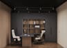 redesign office interior 3d rendering, architecture 2d floor plan,home workspace