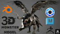 sculpt 3d creature monster alien and animal model for game and animation