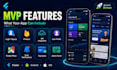 develop flutter mvp app with firebase for android and ios