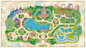 design hiking trail map, adventure, walking, bile trail map, park navigation