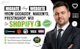 transfer copy clone wix ecwid webflow wordpress data to shopify migration