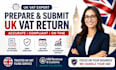 prepare and submit UK vat return within 24 hours, uk vat return filing