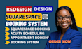 setup squarespace booking system acuity scheduling and calendly