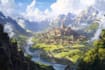 fantasy concept landscape illustrations