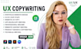 do your ui ux copy, website copywriting, ad case study for portfolio microcopy