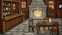 draw pixel art scene and background