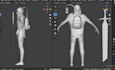 model 3d game character, vrm model, texturing, 3d asset, ue rig, and animation