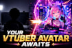 create 3d vtuber model,vroid,vrchat,live2d rigging,anime vtuber, vtuber rigging