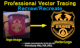 do manual vector tracing, convert logo, image, sketch to vector
