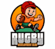 create unique mascot rugby team logo