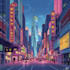 create retro city pop 90s 80s anime illustration