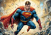 design action packed superhero comic scenes