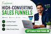 create a sales funnel and landing page