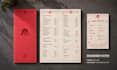 design a professional restaurant menu for cafe, bar or hotel