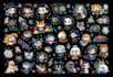 design a unique doodle style nft art, cartoon character,