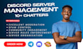 be discord server admin discord manager discord chatter