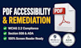 do PDF accessibility remediation and wcag 2 2 compliance for your documents