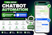 setup chatbot automation for whatsapp and facebook messenger