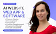 do custom ai business website design development ai web app software development