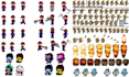 create undertale deltarune and rpg pixel art character sprites