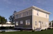 design modern house exterior with photorealistic 3d renders