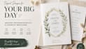 design an elegant wedding program booklet and ceremony brochure
