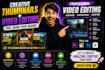 youtube thumbnails and professionally edit videos