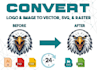 redraw, vectorize, convert logo or graphic to vector