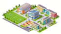 do business location map, office map, vector map, school map and custom map