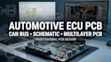 design automotive ecu, can bus pcb, schematic and multilayer pcb