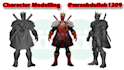design and model custom 3d game characters