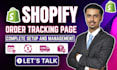 setup and fix shopify order tracking, tracking app setup and speed optimization