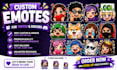 create twitch emotes, stream overlay, twitch overlay, and twitch sub badges