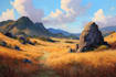 digitally oil painting landscape