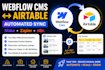 sync webflow cms with airtable using make, zapier or n8n webflow cm airable