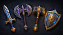 do 3d combat weapon model design stylized weapons and mobile game weapons