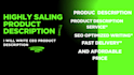 write SEO product descriptions for your company