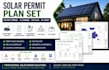design solar permit plan set ev charger battery storage plan site plan pv layout
