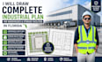 draw complete industrial plan for warehouses and storage facilities in florida
