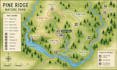 design hiking map, trail map, park map, treasure map and outdoor adventure maps