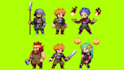 create nsfw pixel art character sprite sheet animation game asset, rpg maker