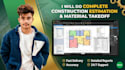 provide detailed paint material takeoff and cost estimation for any project