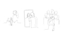 create a continuous one line art animation video