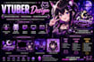 draw vtuber streamer, custom vtuber logo, twitch vtuber vtuber background design