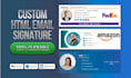 create a modern professional clickable HTML email signature