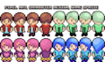 do sprite sheet animation, pixel animation, npc character art