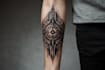 custom an abstract black tattoo design