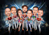 draw group cartoon caricature