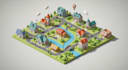 draw isometric projection illustration infographics and map